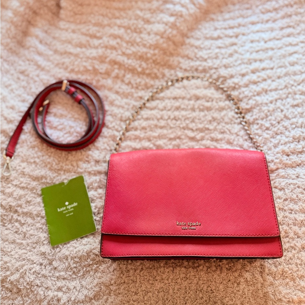 Kate Spade Red Convertible Crossbody Bag